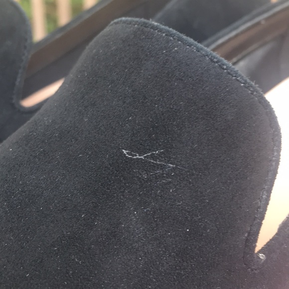 HP!💎 ALDO, Black Suede Loafers, Platform Wedges Slip On - Picture 13 of 13